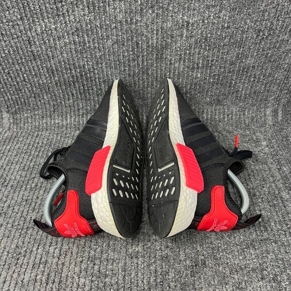 Adidas NMD R1 Black Scarlet Flash Red Athletic Running Shoes Women’s 6.5 EH0206 - Picture 5 of 8